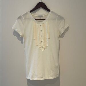 GAP white Women's Tee with Ribbon Detail